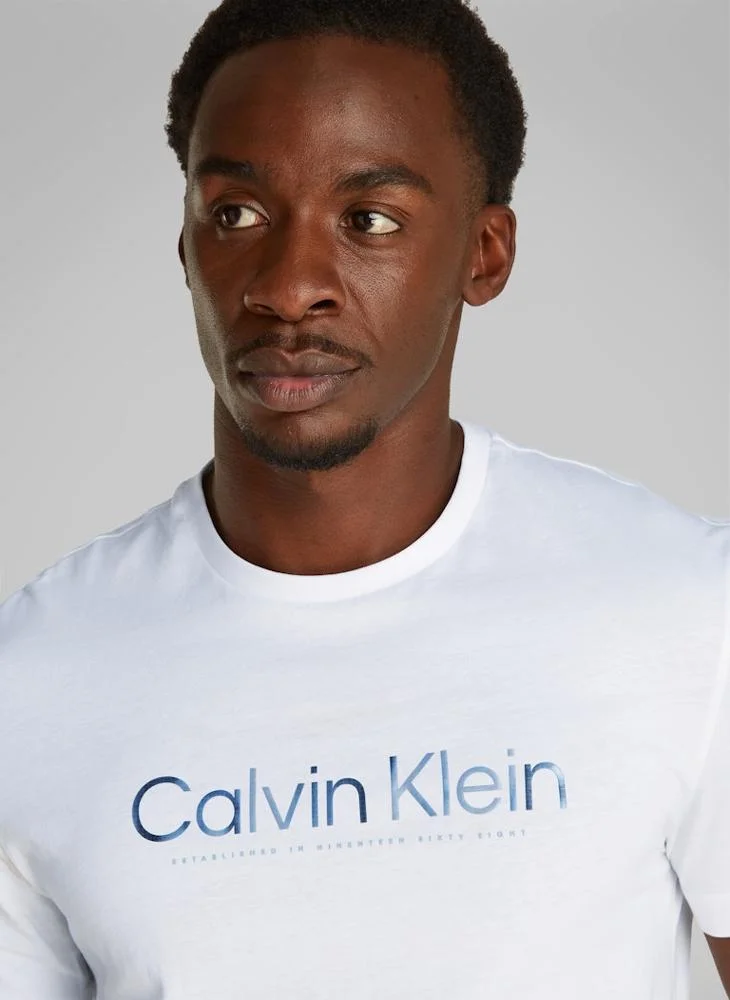 CALVIN KLEIN Satin Bonded Logo T-Shirt