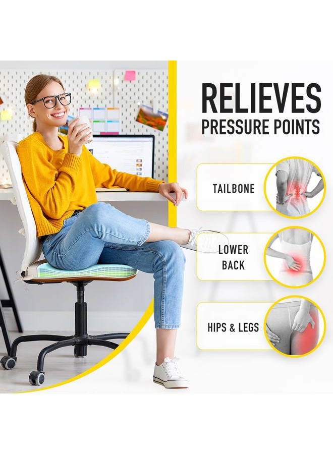 SUNROX Gel Memory Foam Chair Cushions, FadeShield Water-, Stain-Resistant Durable Reversible Seat Cushion Pads with Ties for Indoor/Outdoor Kitchen Dining Office, 19"x19", Set of 4, Heather Chestnut - Image 5