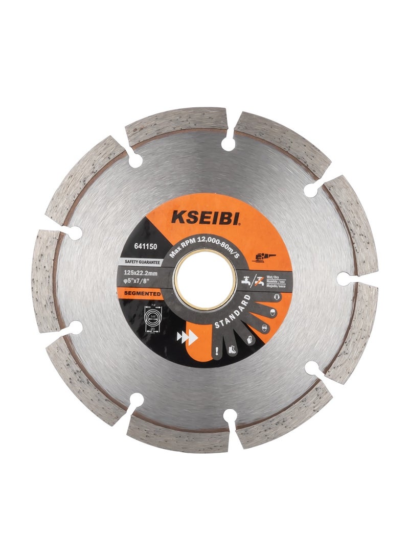 KSEIBI - Sintered Diamond Discs Segmented, Angle Grinder Saw Blade, Purpose Dry or Wet Cutting Disc for Brick, Block, Concrete, Stone, Porcelain ,Ceramic,Tile, Granite, Glass, Grinding and Polishing - Image 1