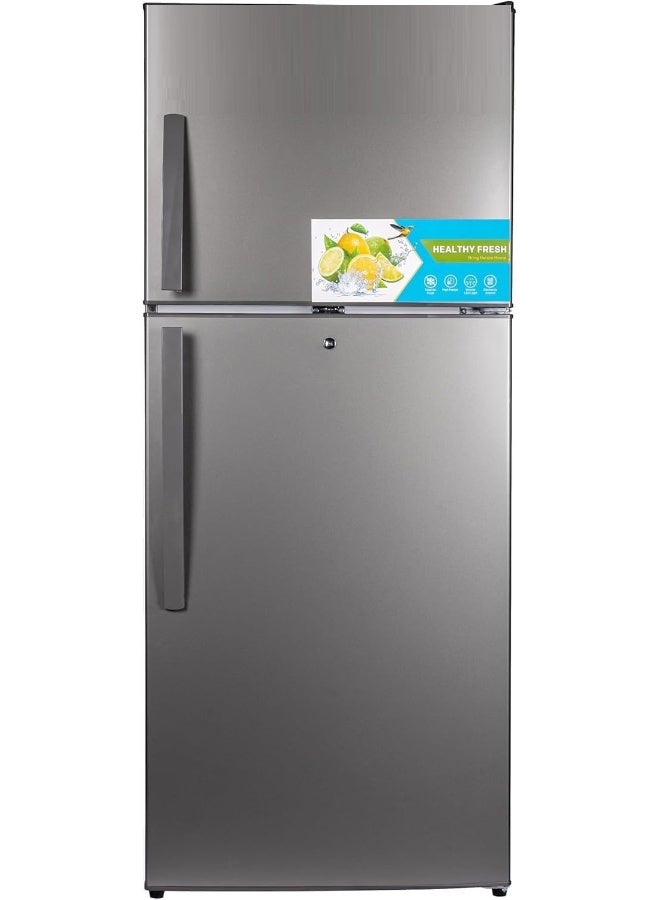 Akai 500 Liters Double Door Refrigerator with Inverter Compressor, No Frost Technology, Recessed Handle, Multi Air Flow Freezer, RFMA-S500WTI 500 L RFMA-S500WTI silver - Image 1