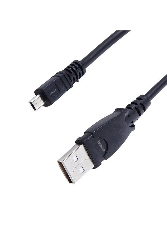 ienza Replacement USB PC Mac Photo Picture Transfer and Charger Cable Cord DMW-USBC1 for Panasonic Lumix Camera DMC-G7 ZS40 ZS50 TS30 SZ3 TZ8 TZ11 TZ15 TZ24 & More (See List of Compatible Models) - Image 1