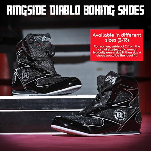 Ringside unisex adult High-top Sneaker, Red, 2 Big Kid US - Image 2