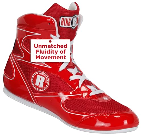 Ringside unisex adult High-top Sneaker, Red, 2 Big Kid US - Image 1