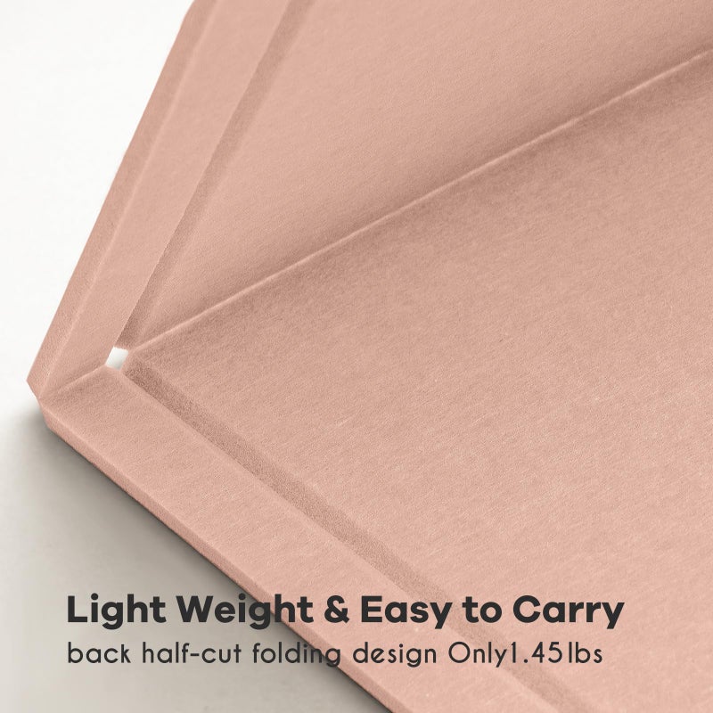 Lightomorrow Bulletin Board, 36 x 24 inches Felt Board - Decorative Pin Board, Cork Board Alternative for Wall, 3' x 2' Foldable Self-Adhesive Vision Board Prayer Board with 20 Pushpins - Mauvey Pink - Image 3