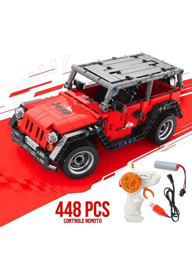 ماجيك واند مكعبات بناء سيارة جيب قابلة لإعادة الشحن من Magicwand® مع جهاز تحكم عن بعد 【448 قطعة】 - Image 3
