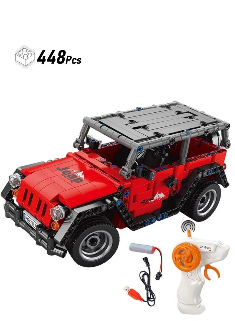 ماجيك واند مكعبات بناء سيارة جيب قابلة لإعادة الشحن من Magicwand® مع جهاز تحكم عن بعد 【448 قطعة】 - Image 1