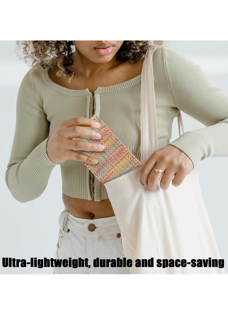 Zikra Glasses Case Sunglasses Case Pouch Portable Squeeze Top Leather Glasses Case Anti-Scratch Eyeglass Case Cute Glasses Case Soft Eyeglass Cases for Women 4Pcs - Image 2