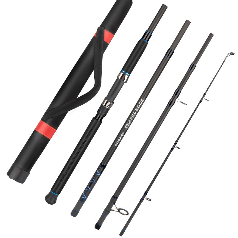 THKFISH 4 Piece5 Piece Saltwater Travel Rod Heavy Spinning Fishing Rod Portable Travel Surf Rod Carbon Fiber Saltwater Boat Fishing Rod 697989 with Case Bag for Seawater Fish - Image 2