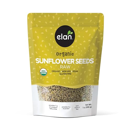Elan Organic Raw Sunflower Seeds 71 oz Unsalted Kernels Shelled Seeds No Shell NonGMO Vegan GlutenFree Kosher All Natural Snacks  Toppings - Image 1