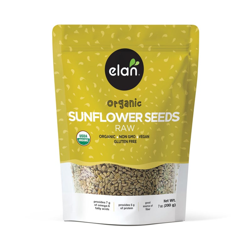Elan Organic Raw Sunflower Seeds 71 oz Unsalted Kernels Shelled Seeds No Shell NonGMO Vegan GlutenFree Kosher All Natural Snacks  Toppings - Image 3