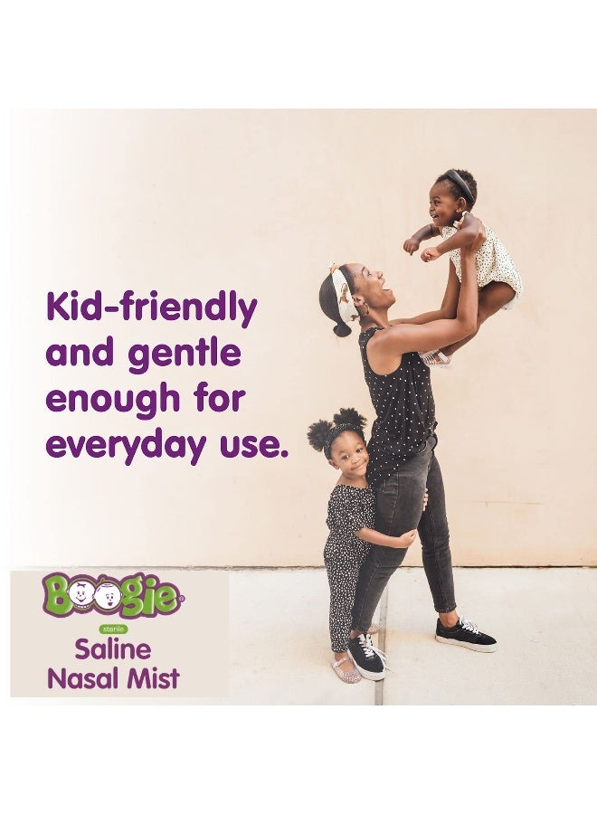 Boogie Boogie Baby Saline Nasal Spray Mist Allergy Relief Nasal Decongestant FSAHSA Eligible Made with Natural Saline Unscented 31 Ounce Pack of 3  - Image 2