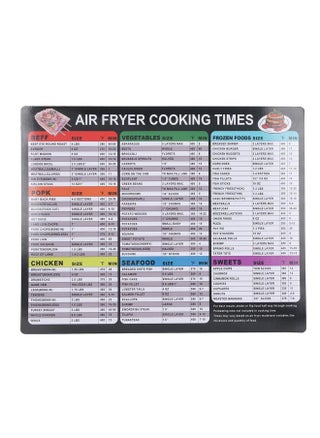 Fryer Magnetic Cheat Sheet Fryer Cooking Times Magnetic Cheat Sheet Fryer Accessories Cookbook Recipe Card Meat Temp Guide 20x25cm - pzsku/Z00DC191A5BC4677C565EZ/45/1746209904/ea038417-16cc-4562-8e37-e7bdbc73371f