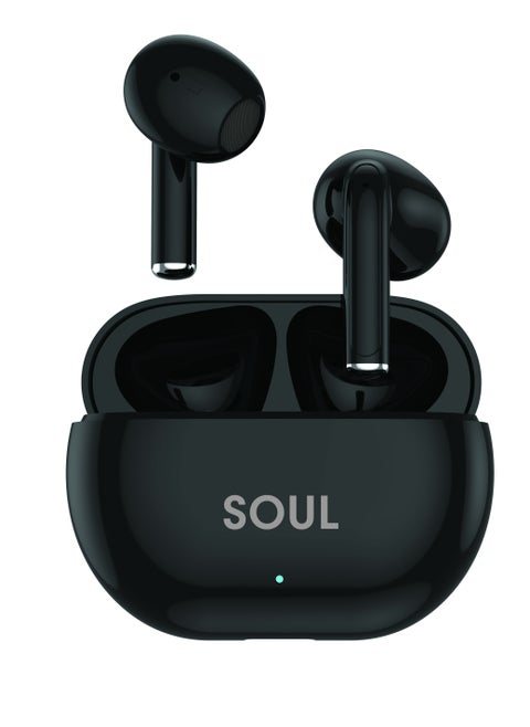 Xcell Soul17 Grandé True Wireless Earbuds | Sleek Minimalist Design, Bluetooth 5.3, Pure Bass | 4Hr Playtime + 100 Days Standby | TWS with Touch Controls for iOS/Android | Lightweight - Black
