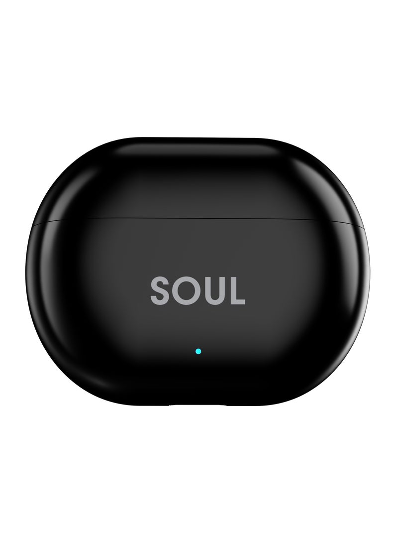 Xcell Xcell Soul17 Grandé True Wireless Earbuds | Sleek Minimalist Design, Bluetooth 5.3, Pure Bass | 4Hr Playtime + 100 Days Standby | TWS with Touch Controls for iOS/Android | Lightweight - Black  - Image 2