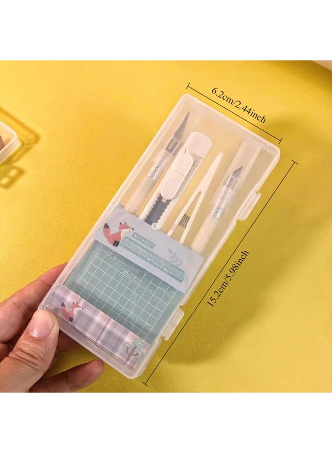 Purple DIY Hand Tools Set With Pad Stickers 6pcs Cutting Tools Gift Box - Image 5