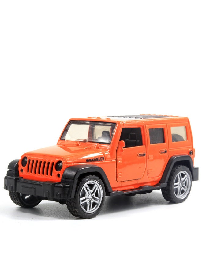 1:36 Baoshi Rambo Simulation Alloy Sports Car Model Children's Toys Back Force Car Model Ornaments Hot Cross-border-Color:A5-1 Shepherd Orange (window Box) - Image 1