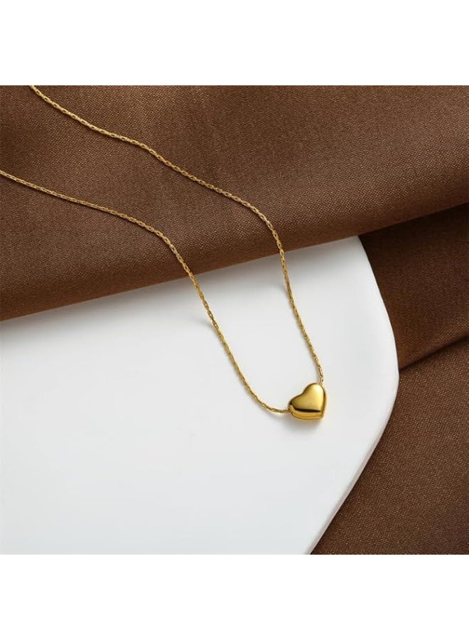 Gold heart pendant, gold heart-shaped necklace for women, love pendant necklace, suitable for birthdays, Mother's Day and other holiday gifts - Image 5