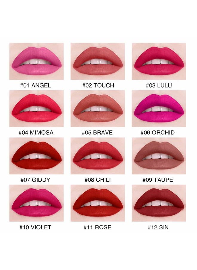 LAMUSELAND - Wholesale 12Pcs Travel Suit Waterproof Long Lasting Matte Lip Gloss Sample Size Liquid Lipstick Makeup Set - Image 1