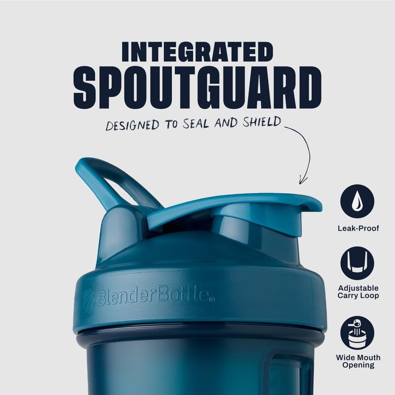 BlenderBottle Classic V2 Shaker Bottle Perfect for Protein Shakes and Pre Workout, 20-Ounce, Ocean Blue - Image 2