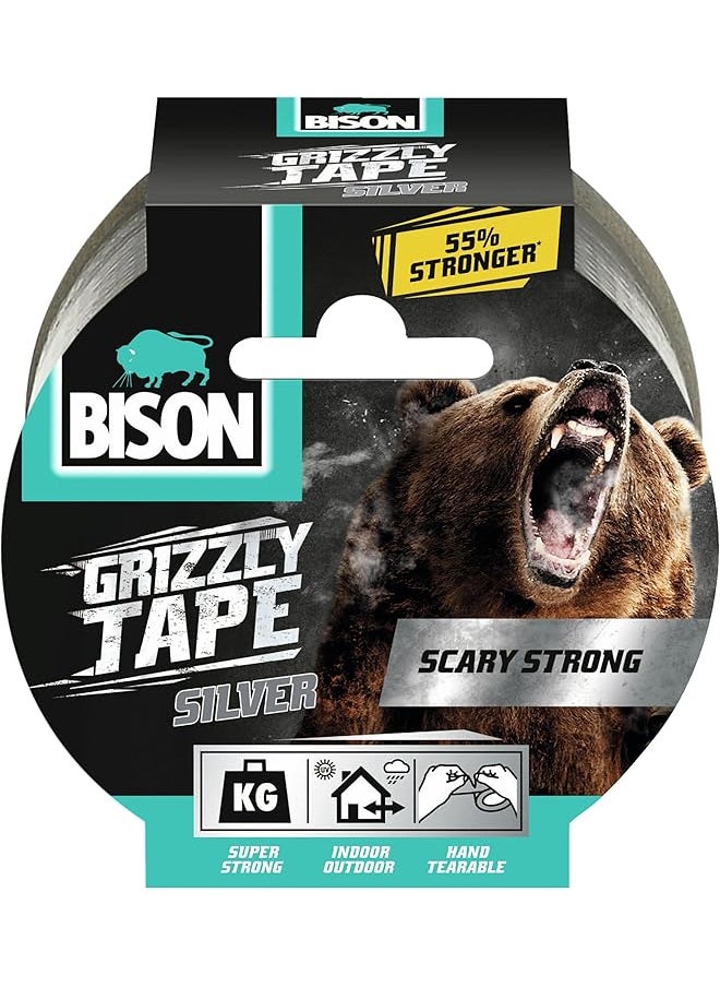BISON KIT - Bison Kit Grizzly Tape Roll, 10 Meter Length, Silver - Image 1