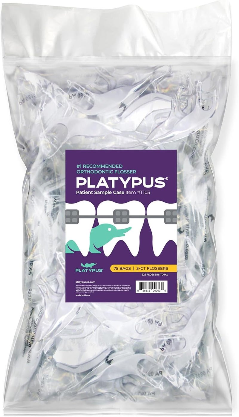 Platypus Orthodontic Flossers - 225 Count Bulk Pack for Braces - Image 1