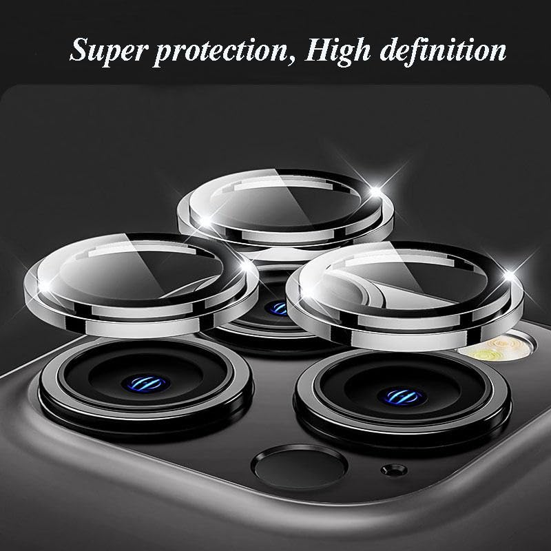 POPIO Camera Lens Protector For iPhone 12 Pro (Black), 1 Set, with Easy Installation Kit - Image 5
