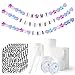 Gogoso Giant Friendship Bracelet Banner DIY Customizable Birthday Garland with Foam Circles Plastic Balls for Singer Celebration Pink Blue Purple - Image 3
