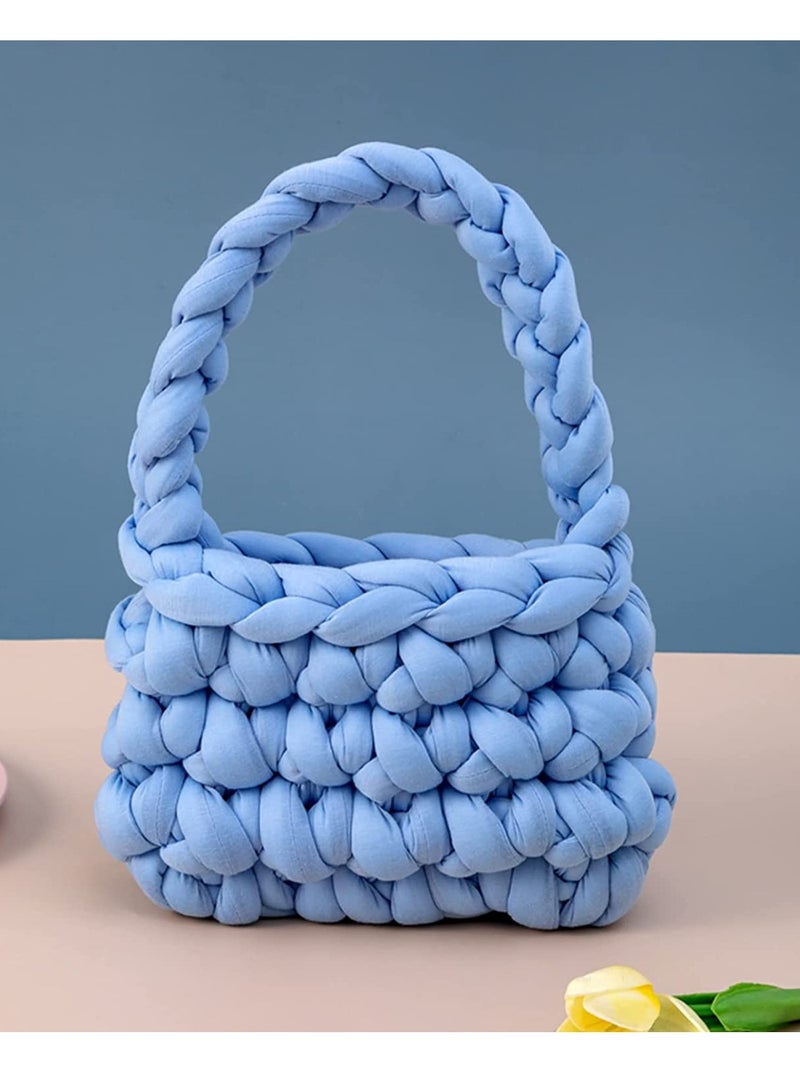 SYOSI Arm Knitting Yarn for Chunky Braided Knot Throw Blanket DIY Soft Extra Cotton Washable, Bulky Giant Yarn for Weave Craft Crochet Sofa Blanket Pillow Pet Bed 3CM W  36Feet L, 1.1LB - Image 2