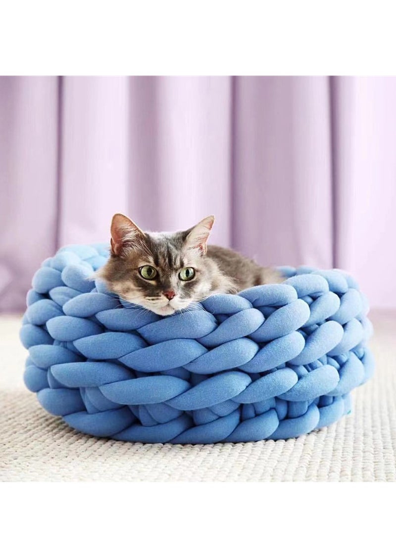 SYOSI Arm Knitting Yarn for Chunky Braided Knot Throw Blanket DIY Soft Extra Cotton Washable, Bulky Giant Yarn for Weave Craft Crochet Sofa Blanket Pillow Pet Bed 3CM W  36Feet L, 1.1LB - Image 3