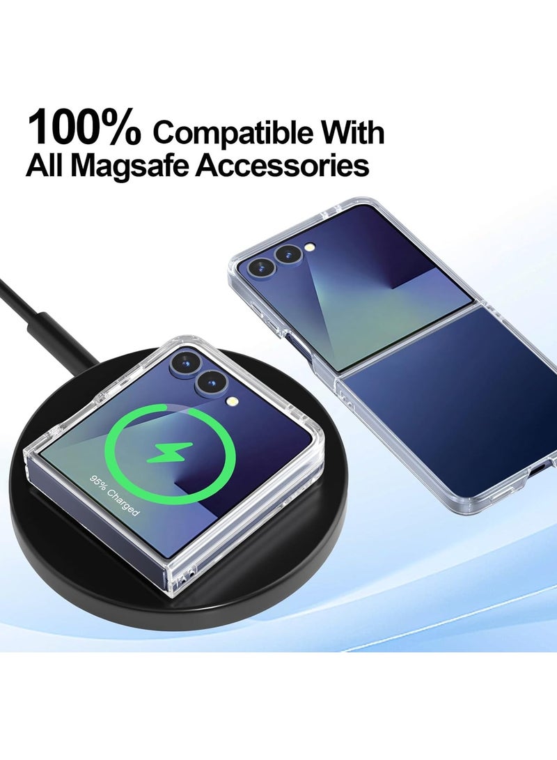 ACLIX Clear Case for Samsung Galaxy Z Flip 7 5G (2025), Ultra Clear, Shockproof Crystal Protection, Hard Case Cover, Anti-Yellowing, Wireless Charging Compatible - Image 2