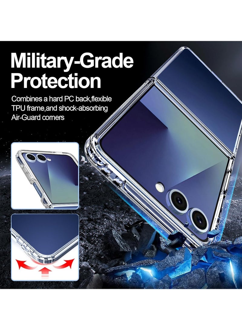 ACLIX Clear Case for Samsung Galaxy Z Flip 7 5G (2025), Ultra Clear, Shockproof Crystal Protection, Hard Case Cover, Anti-Yellowing, Wireless Charging Compatible - Image 4
