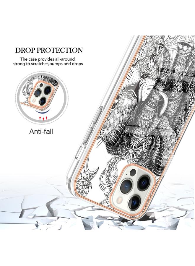 اس-توب جراب لهاتف iPhone 12 Pro Max مطلي بالرخام الكهربائي مع غطاء هاتف IMD مزدوج الجوانب - Image 4