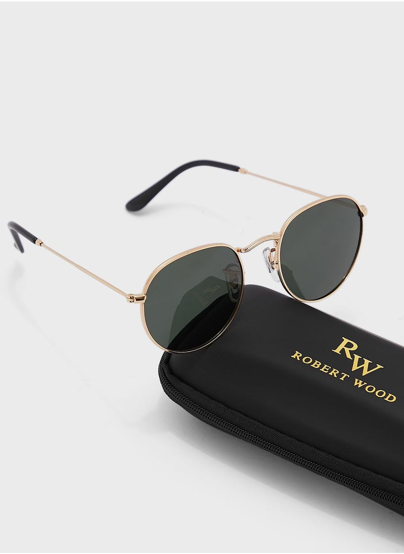 Robert Wood - Polarized  Round  Sunglasses - Image 1