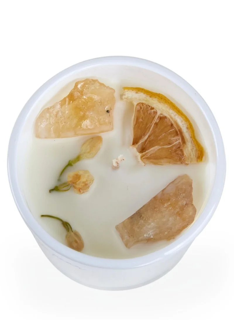 بريكلي بير بريكلي بير  شمعة كريستال سيترين "النجاح"