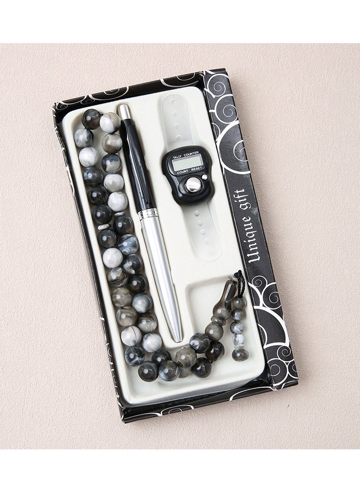 GRKC Prayer Bead Counting Set - Misbaha Tasbih for Meditation & Islamic Worship, Digital Finger Counter, Ramadan Gift, Eid Present, Muslim Prayer Accessory  - Image 1