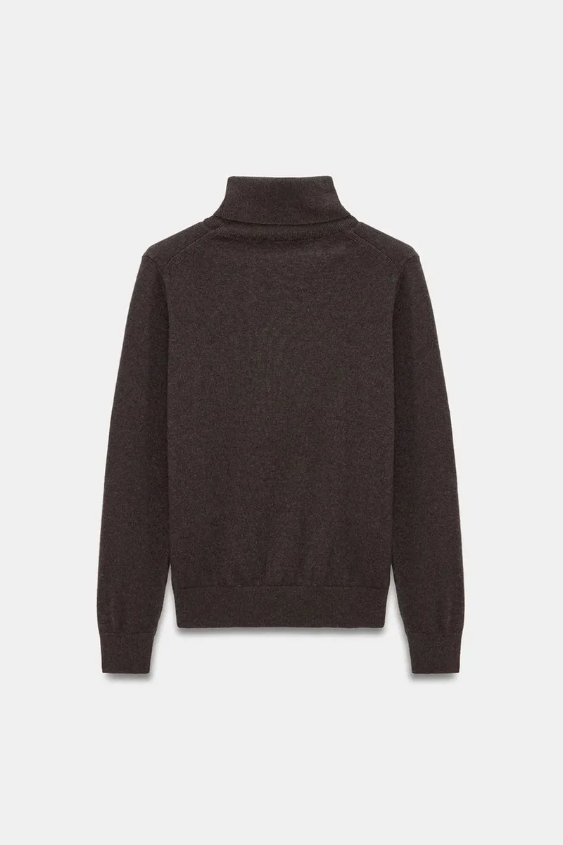 Dilvin Coffee Brown DILVIN Women's Cashmere Turtleneck Sweater for Women | Best Price UAE