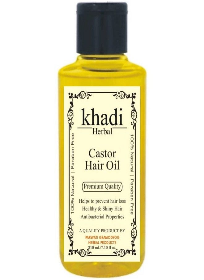 Khadi Herbal - زيت الخروع المعصور على البارد النقي والبكر لشعر وبشرة صحيين (210 مل) - Image 1
