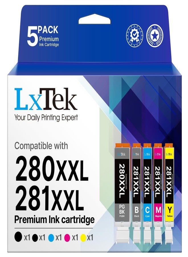 LxTek 280 281 XXL Ink Cartridges Replacement for Canon 280XXL 281XXL Ink - Image 1