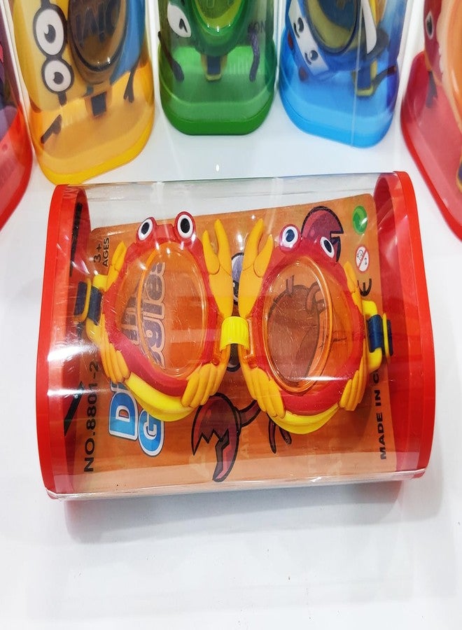 BITONA® 1 Pc Cute Cartoon design Swimming Goggles Waterproof Anti Fog for Kids in Random Color design (1 Pc Only) - Image 2