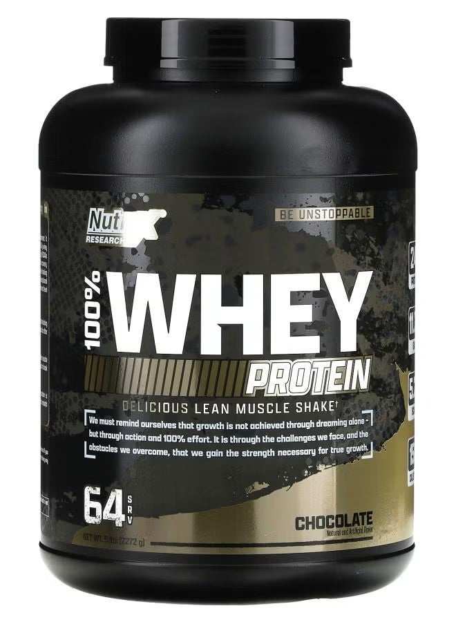 Nutrex Research, 100% Premium Whey Protein, Chocolate, 5 lb - Image 1
