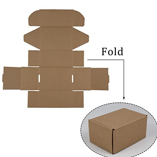 Sodissa 6x4x3 Inches Shipping Boxes Pack of 25, Brown Corrugated Cardboard Boxes for Small Bussiness - Image 3