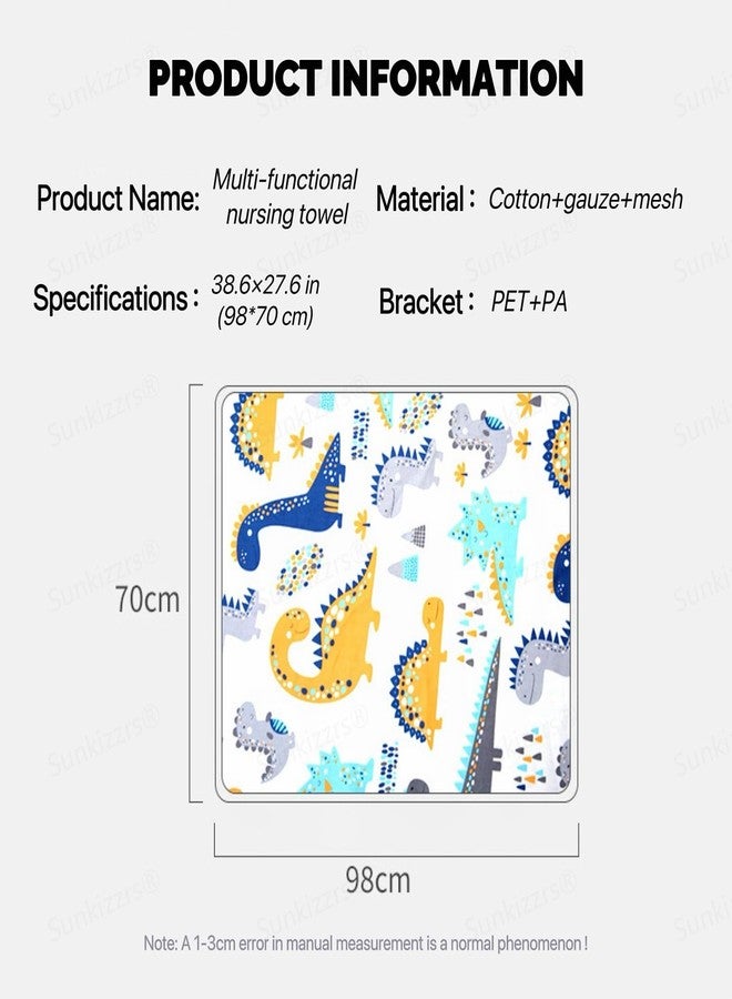 Sunkizzrs® Cotton 360° Nursing Covers for Breastfeeding -Feeding Cover Breastfeeding Mother -Feeding Covers for Nursing Mom -Feeding Scarf Breastfeeding with Mosquito Net for Baby Stroller - Image 2