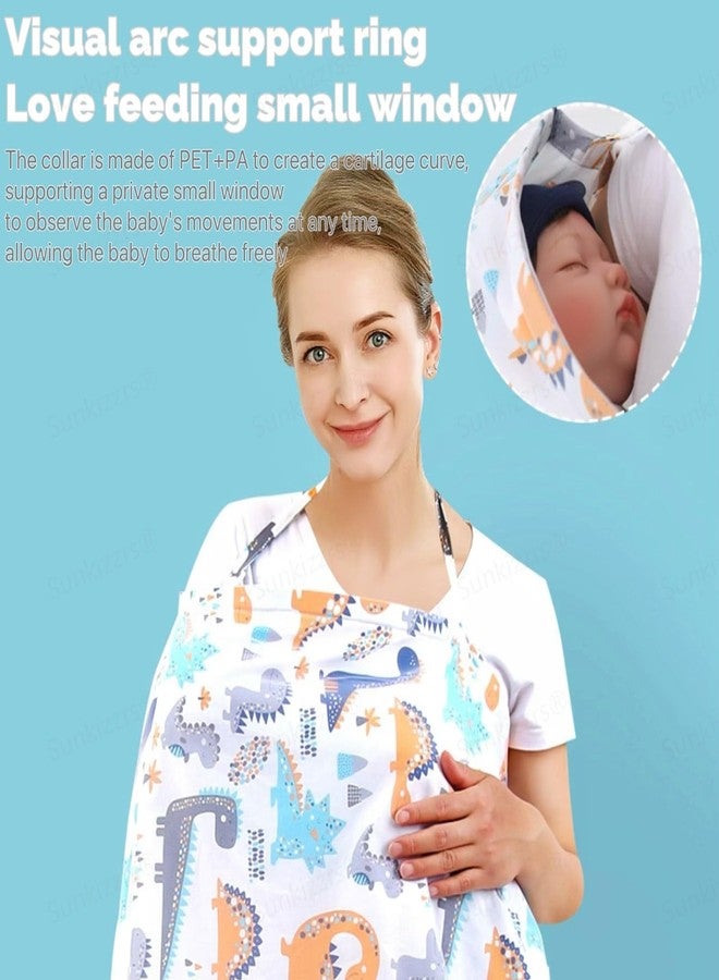 Sunkizzrs® Cotton 360° Nursing Covers for Breastfeeding -Feeding Cover Breastfeeding Mother -Feeding Covers for Nursing Mom -Feeding Scarf Breastfeeding with Mosquito Net for Baby Stroller - Image 5