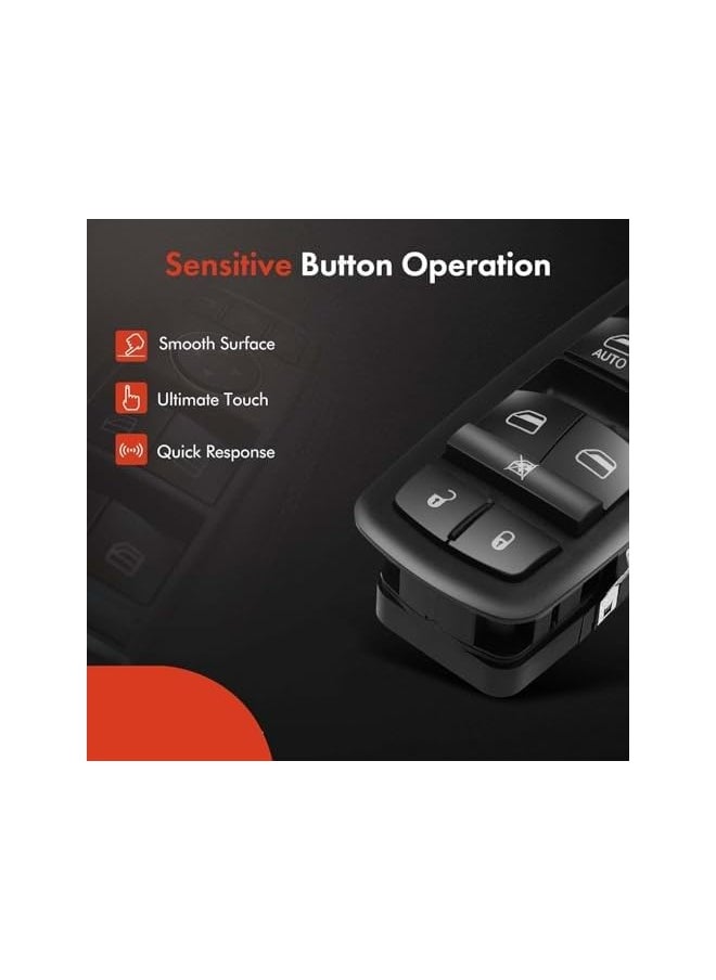 Starwell - Power Window Switch, Window Lift Switch, Driver Side Power Window Switch, Master Power Window Switch Compatible with Jeep Grand Cherokee 2011 2012 2013 Sport Utility, Replace 68030826AB - Image 1