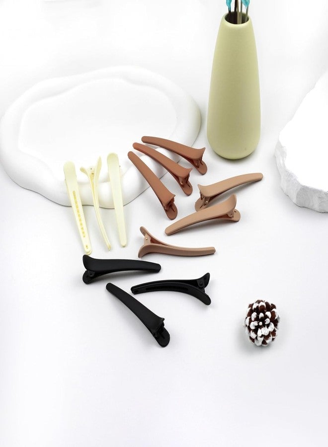 VORSET 4 Pcs Plain Alligator Plastic Metal Hair Clips With cotton rubber band | Crocodile Clips Styling Sectioning Hair Duck Teeth Hair pins Clips Barrettes | Craft DIY Accessories for Girls and Women - Image 4