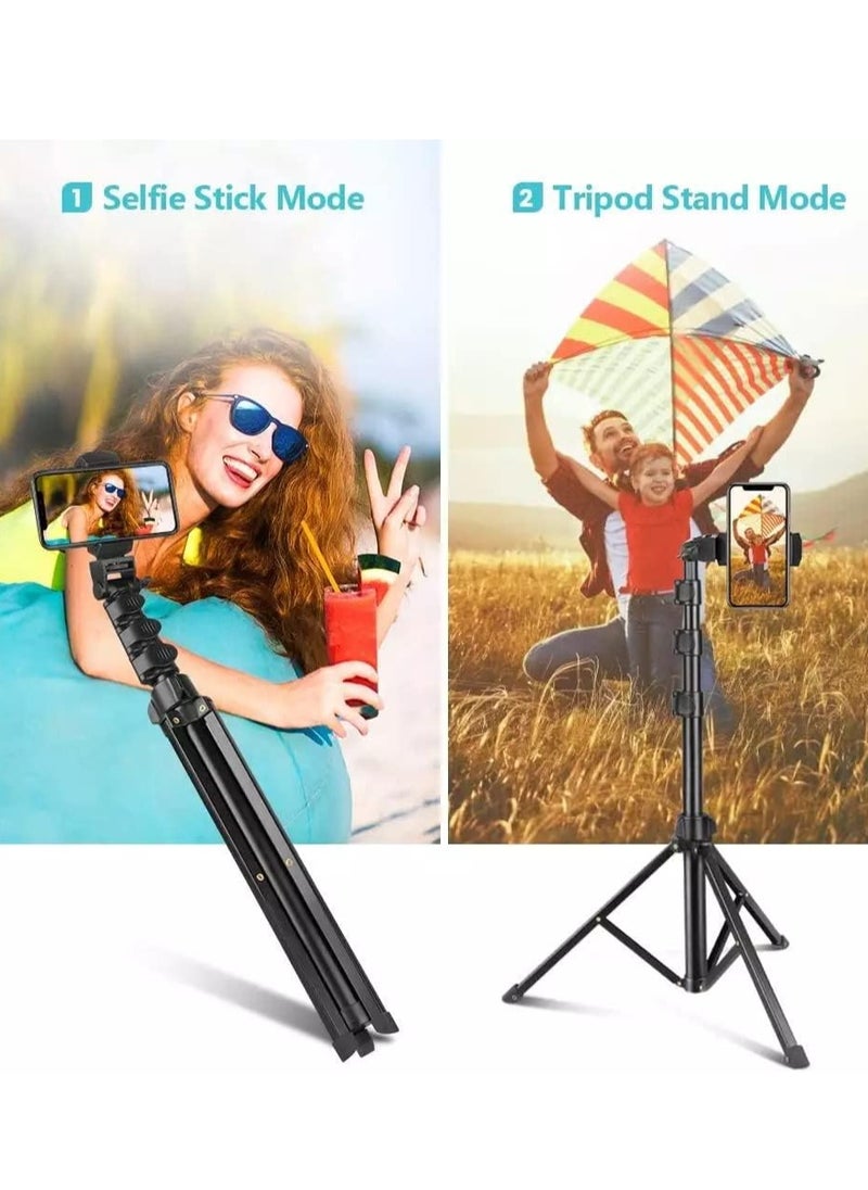 Jmary - Jmary MT36 Selfie Stick Phone Tripod 67" Extendable Travel Tripod Stand with Phone Clip 1.7 meter Tripod for Video Shooting vlog - Image 1