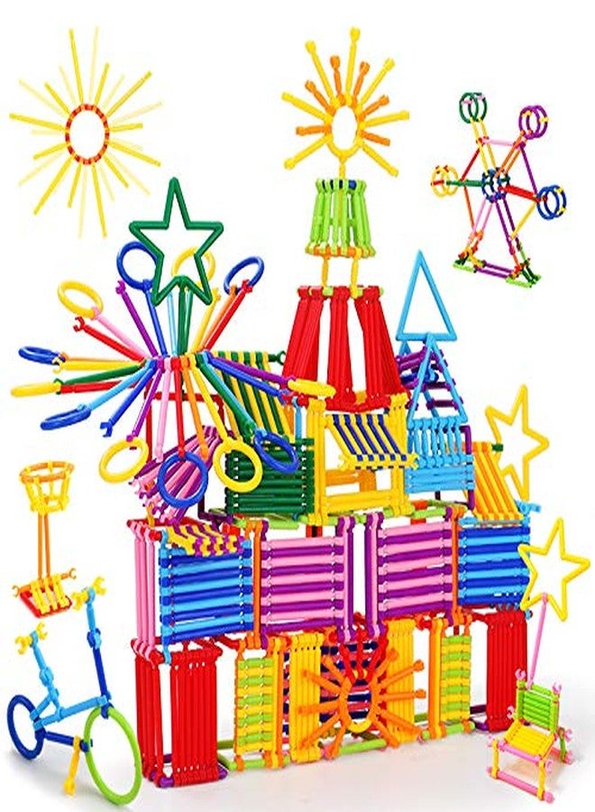 PULSBERY Non-Toxic Smart Stick Building Blocks Toys - Smart Stick with Different Shapes Block Game for 3-8 Years Old Kids Boys & Girls,Multi Color,200 Piece,Randomcolor - Image 1