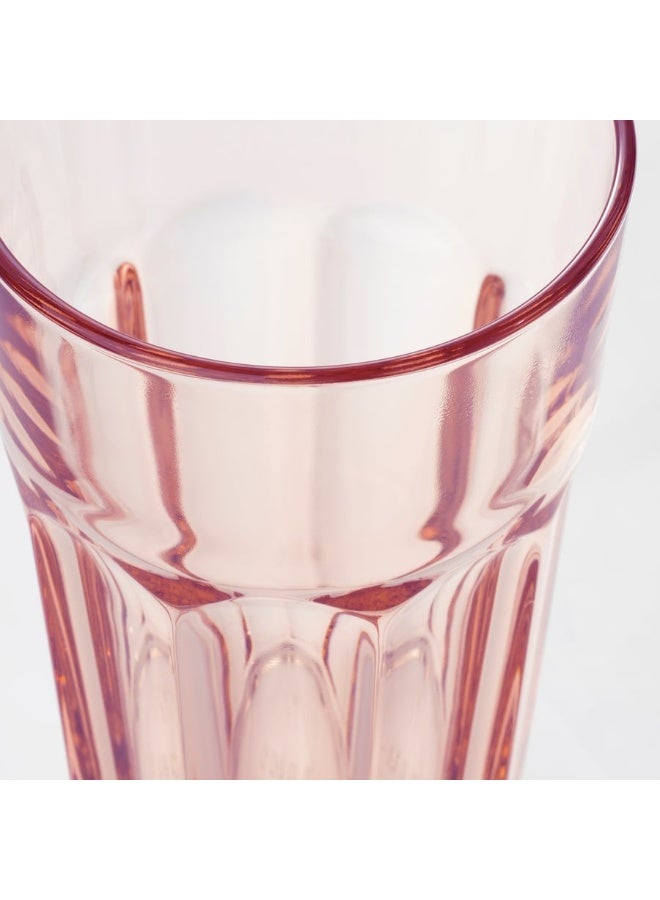 Ikea Tempered Glass Cup 350ml Durable Drinking Tumbler for Water Juice Coffee and Tea Modern Elegant Design for Home Kitchen Office and Cafe Daily Use Dishwasher Safe Hot and Cold Beverage Glass with Stable Base for Stylish Table Serving - Pink - Image 3