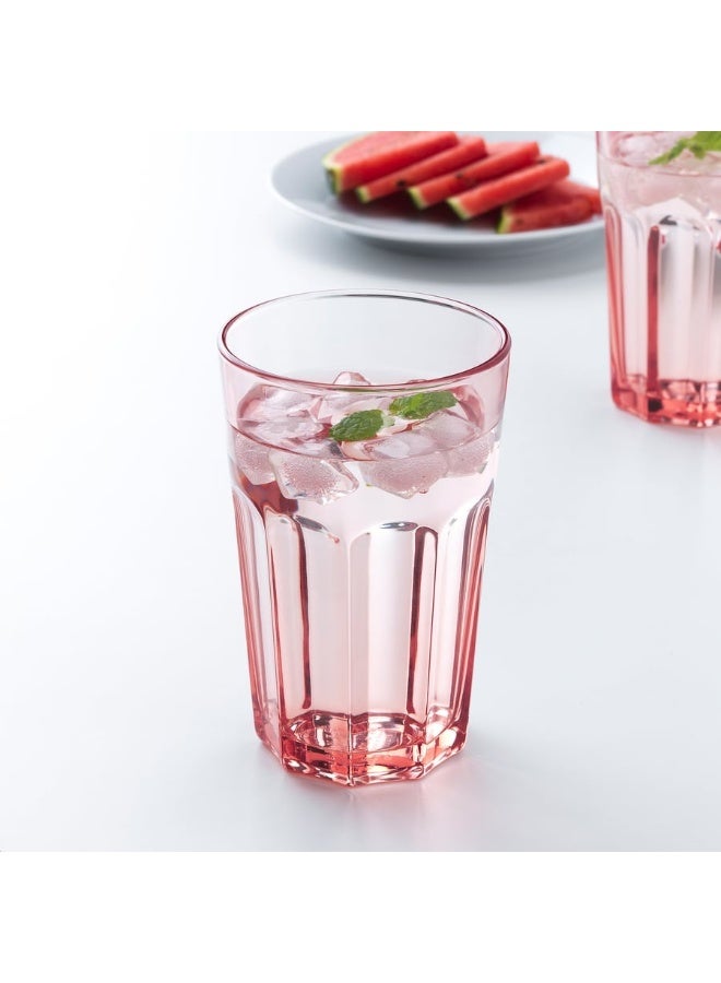 Ikea Tempered Glass Cup 350ml Durable Drinking Tumbler for Water Juice Coffee and Tea Modern Elegant Design for Home Kitchen Office and Cafe Daily Use Dishwasher Safe Hot and Cold Beverage Glass with Stable Base for Stylish Table Serving - Pink - Image 4