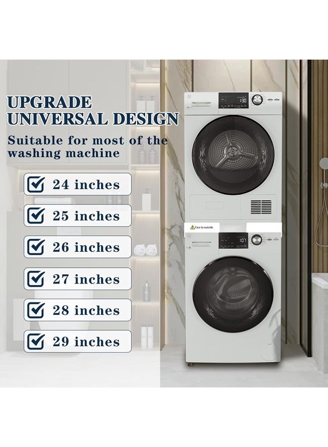 HHXRISE Washer Dryer Stacking Kit, Universal 24/25/ 26/27/ 28/29 Inch Washer and Dryer Stackable, Adjustable Stacking Kit for Washing Machine and Dryer, Connecting Frame with Ratchet Strap - Image 4